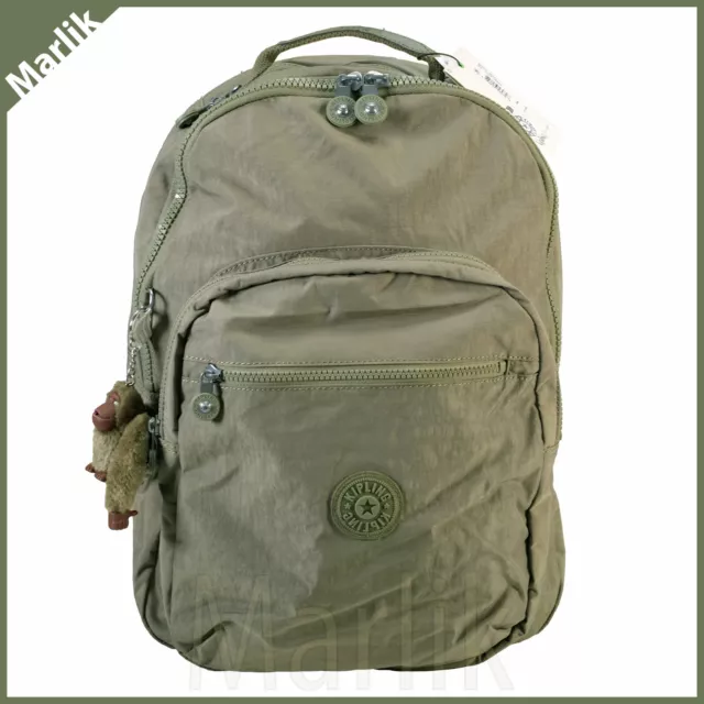 Grand sac à dos Kipling Séoul, tonal vert randonneur BP4412, avec protection pour ordinateur portable, NEUF