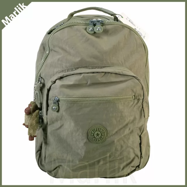 Kipling Seoul Large Backpack, Hiker Green Tonal BP4412, w Laptop Protection, NEW