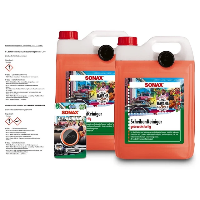2x5 LITRI SONAX PULITORE DISCHI PRONTO ALL'USO HAVANA LOVE + DEODORANTE