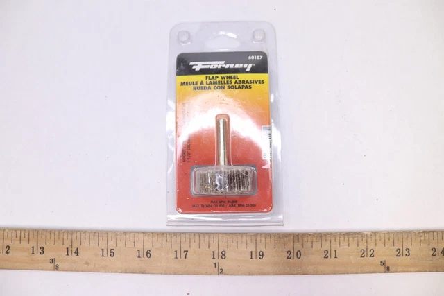 Forney Mounted Flap Wheel 60-Grit 1/2" x 1/2" with 1/4" Shank 60187