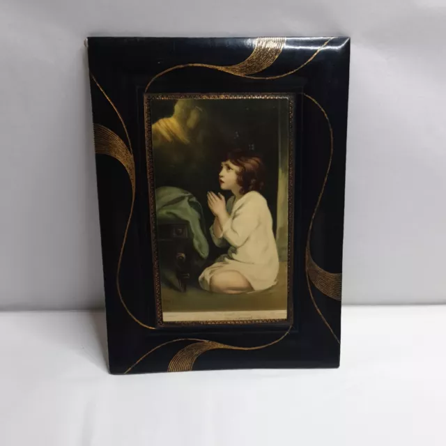 The Infant Samuel  Sir Joshua Reynolds black & gold frame Victorian ? Edwardian?