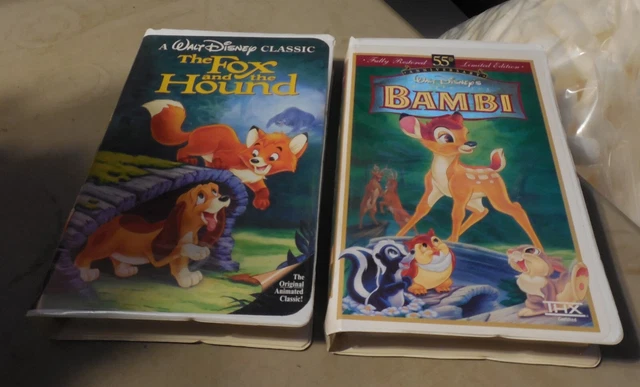 5 Pre-Owned Vhs-Bambi, Junglebook, Hercules, Hunchback, Fox And Hound(Black Dia)