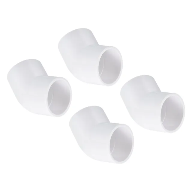 4Pcs 45 Degree Elbow Pipe Fittings 1-1/4 Inch UPVC Fitting Connectors White