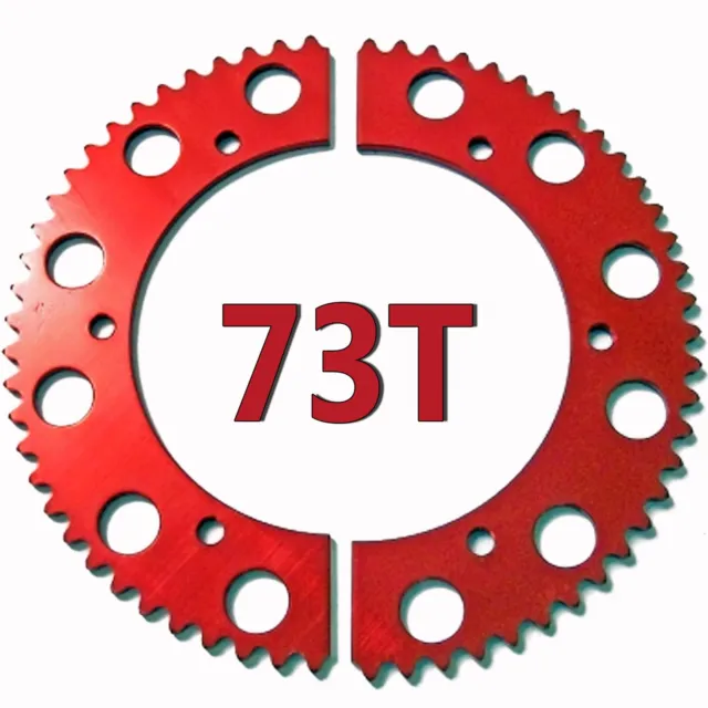 73T (tooth) #35 Chain Split Sprocket Racing Go-Kart Fun Cart Barstool Gear RLV
