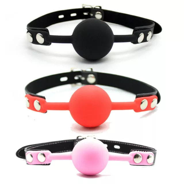 Mundknebel Silikon Gag Soft Ball Oral Bondage Flirten Abschließbar Kit Fetisch