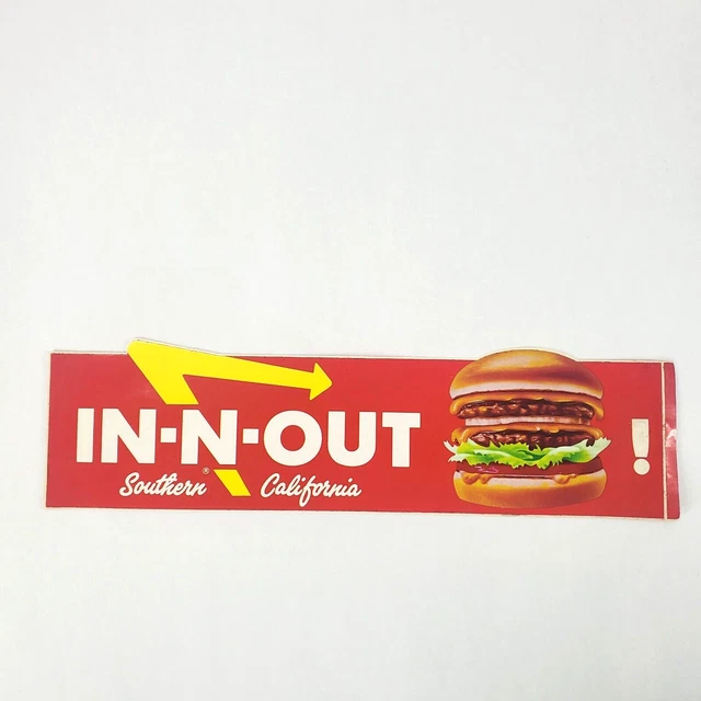 1990S INNOUT BURGER Bumper Sticker Southern California Fast Food