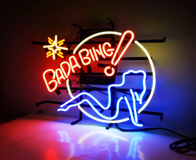 BADA BING Heißes Mädchen Neon Sign Wand Dekor Leuchtreklame Kunstwerk 19"x15"