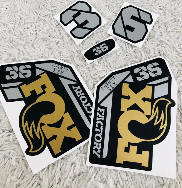 Fox 36 Factory Fork Decal Kit - KASHIMA Gold/Silver
