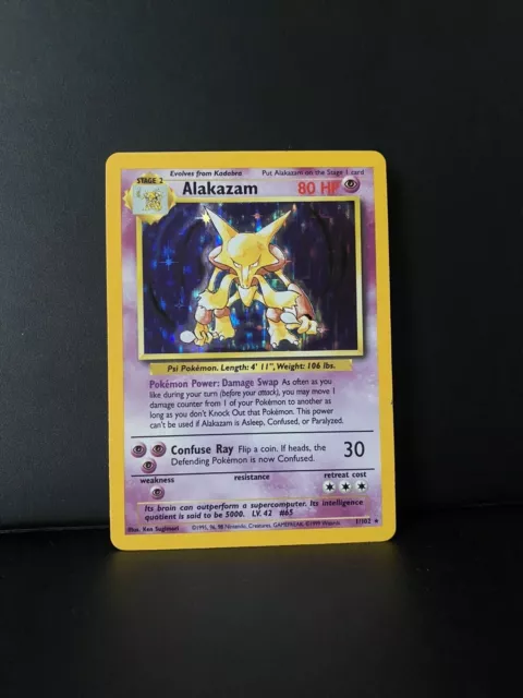 Mavin  Topps Alakazam Pokemon Card EV9 of 12 Die Cut Evolution #65 Series  2 Stage 3