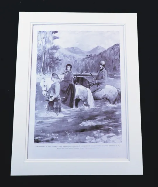 QUEEN VICTORIA AND Prince Albert Painting Garry Scotland Antique Print ...