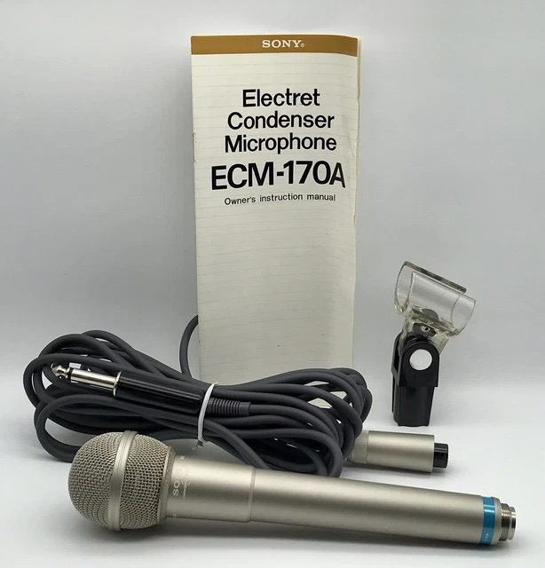 SONY ELECTRET OMNIDIRECTIONAL Condenser Microphone ECM170 W/Case