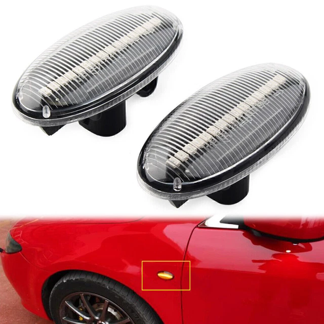 LED Dynamic Side Marker Turn Sequential Blinker Amber Lights Fit Mazda 2 3 5 MPV