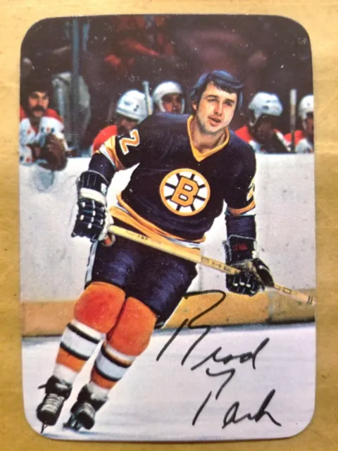 1977-78 Topps Glossy Insert Brad Park #13 Boston Bruins HOF
