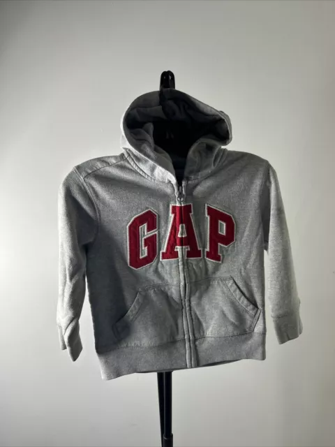 GAP JACKET KIDS 3T Gray Boys Hooded Sweatshirt Sweater Hoodie