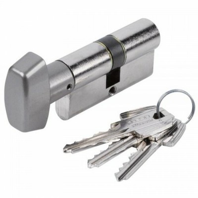 Nickelé 40+40 Laiton ABUS Abus Cylindre Double Entrée D6PSN 40-40 mm Bkn 
