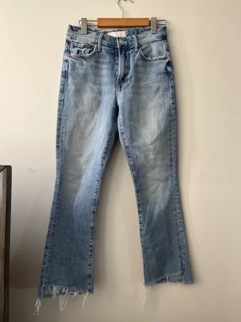 MOTHER The Insider Crop Step Fray Jeans Sz 25