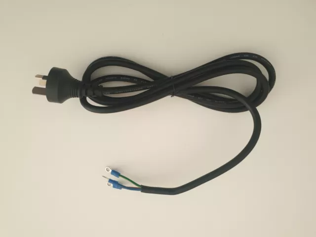 2m 3 PIN AUS 15 AMP IEC C13 Mains Power Cable Cord Bare Wire Ring Connected 3