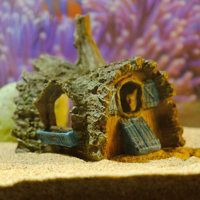 Aquarium Höhle 3-teilig - Schwimmende Betta Höhle Mit Tunnel