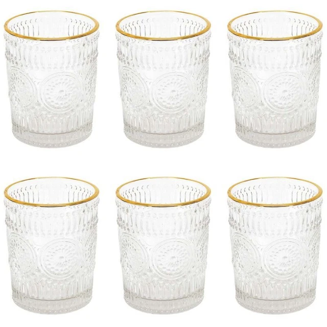 Paris Prix - Lot De 6 Verres Design "liseré" 18cl Transparent