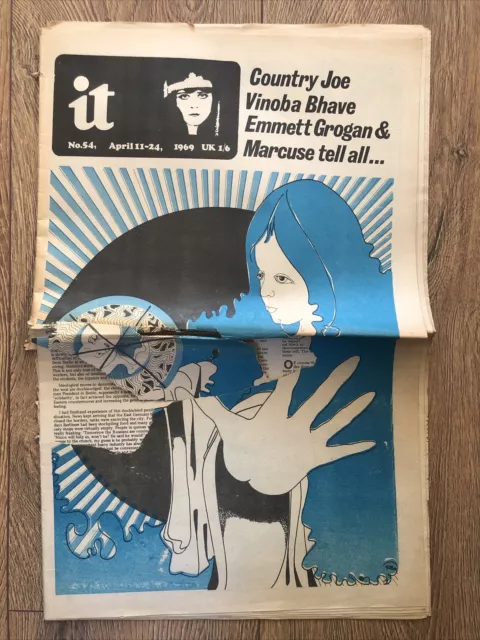 IT International Times Newspaper Hippy Beatnik Rare - No 54 April 11-24 1969