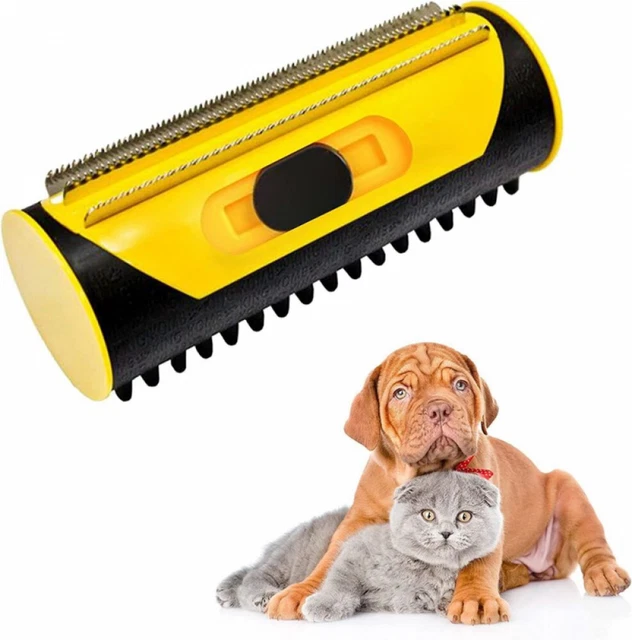 Pet Dog Cat Hair Fur Deshedding Shedding Trimmer Grooming Brush Comb Roll Tool