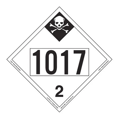 LABELMASTER Z-ID28 Inhalation Hazard 2 Placard,Vinyl,PK25