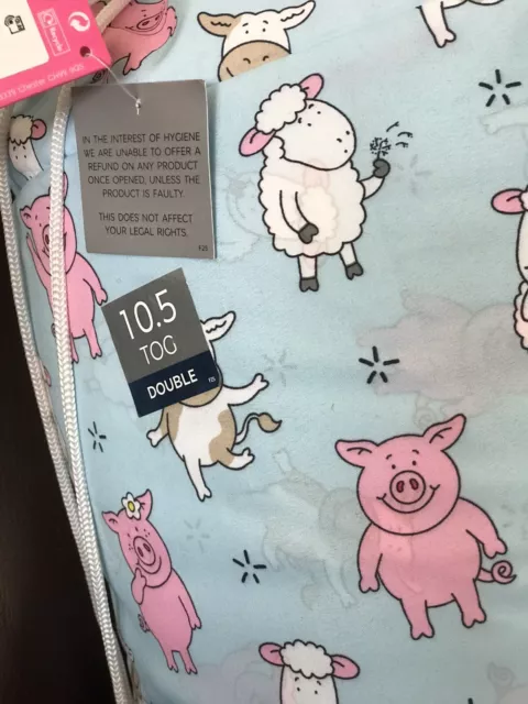 marks and spencer percy pig coverless duvet double 10.5 tog