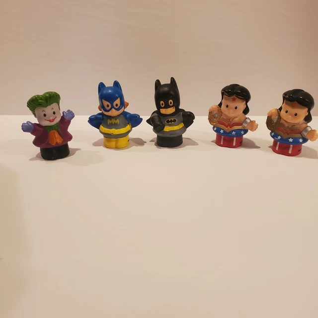 Fisher Price Little People Lot of 5 DC Comics Super Heroes Figures - 1 Duplicate