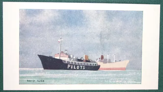 EDMUND GARNER Mersey Pilotschiff Vintage 1955 illustrierte Karte CD29