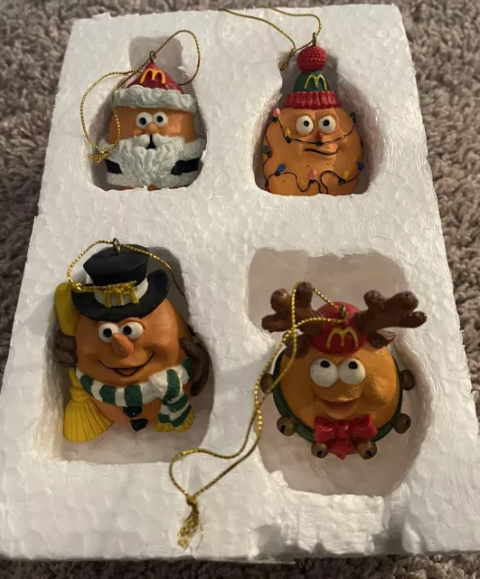 1996 MCMEMORIES A Merry Nugget Christmas Ornaments Set Mcdonalds