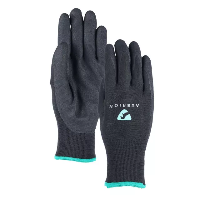 Aubrion All Purpose Winter Yard Gloves: X Small (Black/Mint Trim)