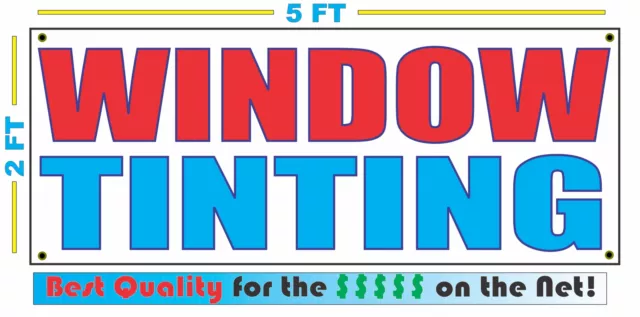 rwb WINDOW TINTING Banner Sign NEW Larger Size Best Quality for the $$$