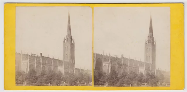 Warwickshire stereoview-Coventry and St. Michael's Church by J. Wingrave