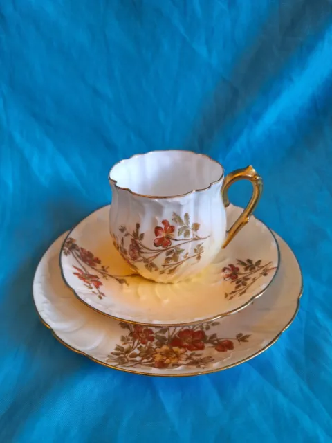R Deliniers D & Co Limoges Trio Peach Cup Saucer Plate  -  6272