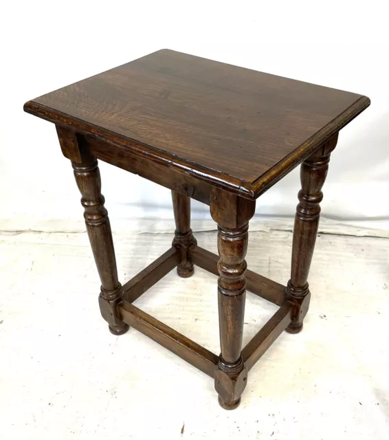 Antique Oak Joint Stool / Occasional Table / Lamp Stand / Coffee Table (a28)