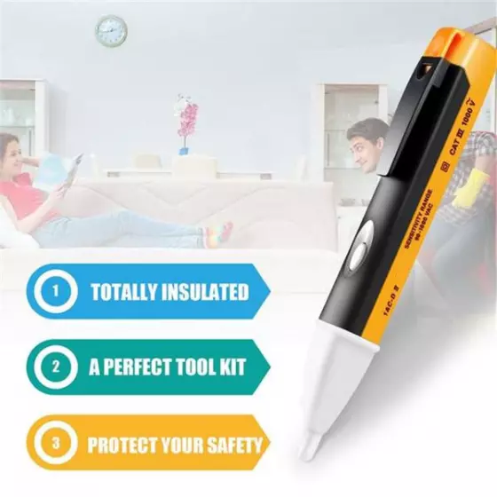 Voltage Electricity Tester Volt Detector Test Pen AC Non-Contact Sensor 90-1000V