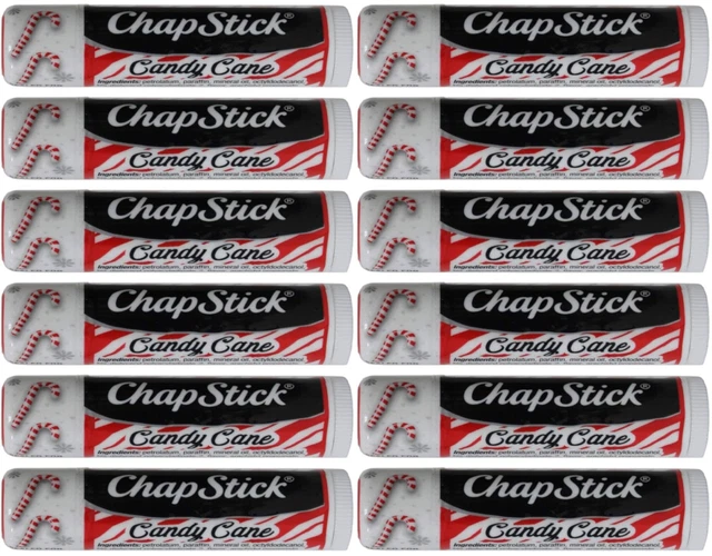ChapStick Limited Edition Candy Cane, 12-Stick Refill Pack