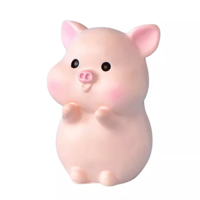 Pig Craft Delicate Cute Cute Pink Pig Miniature Figurine Small Size