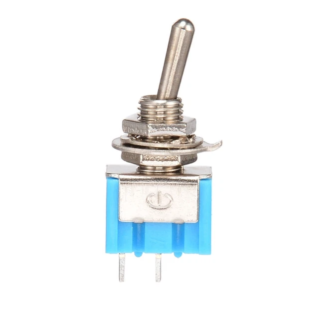 Kippschalter 125V Verriegeln 2 Pin 2 Position Zubehör 250V Blau MTS-101