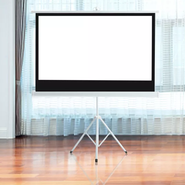 50/72/84/100/120" Projector Screen with Tripod Stand HD Projection Screens 16:9