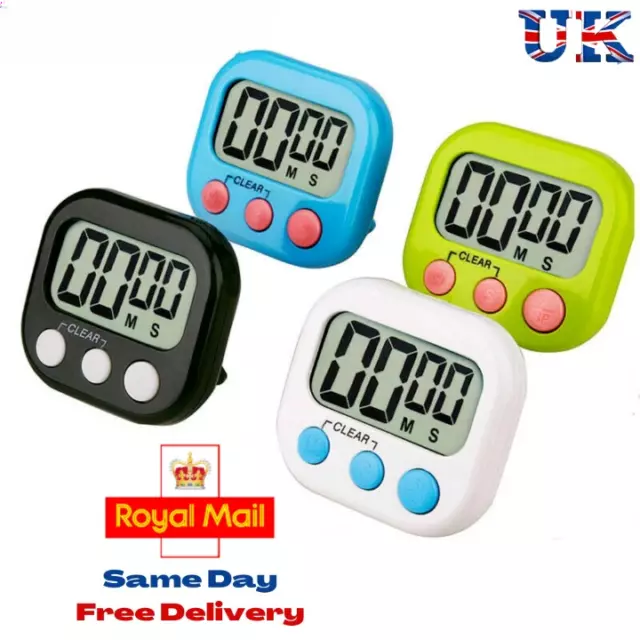 Digital Kitchen Egg Cooking Timer Alarm Stopwatch LCD Clock Count Down Magnetic