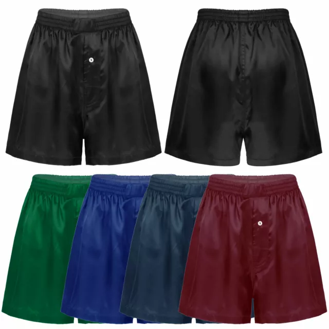 Men Satin Boxer Shorts Lingerie Boxer Shorts Sleep Pajamas Bottoms Lounge Shorts