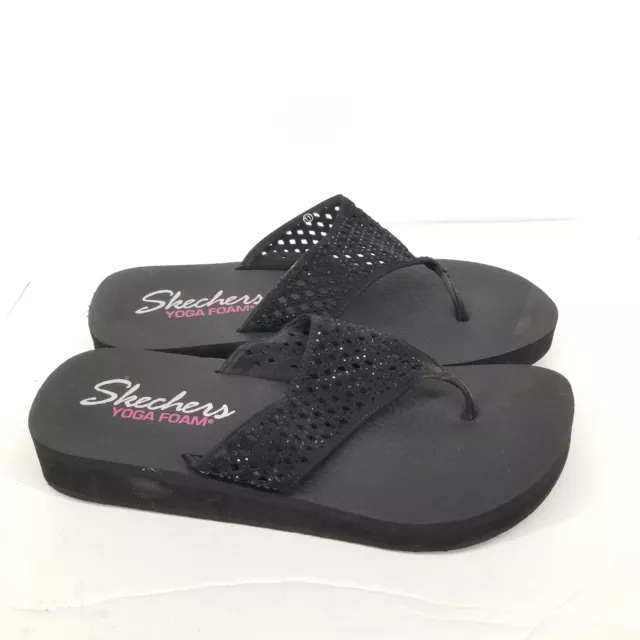 SKECHERS WOMEN'S VINYASA Glass Star Taupe Wedge Sandals - Size 10 NWOB  $29.99 - PicClick