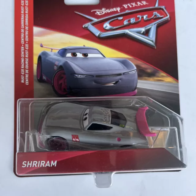 DISNEY PIXAR CARS SHRIRAM # 070 Pink spoiler race car New Gen