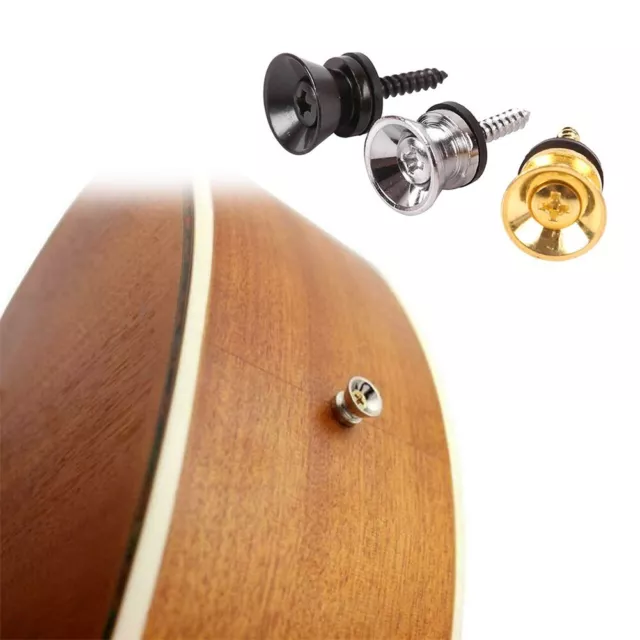 Secure Your Strap with 2pcs Screw Locking Buttons for Guitars (62 characters)