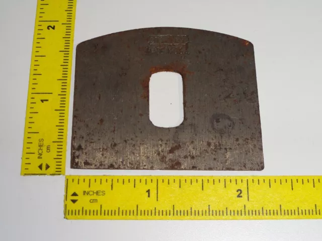 Vtg Stanley Spoke Shave Iron Cutter 2 1/8" Nos Notched Logo Oval Opening Usa