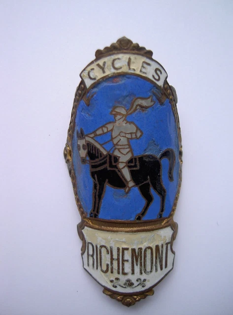 PLAQUE EMAILLEE DE Velo Cycles PRASO - Enameled Bike Head Badge Vintage