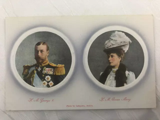 Vintage Postcard - King George V & Queen Mary - Lovely Message On Back