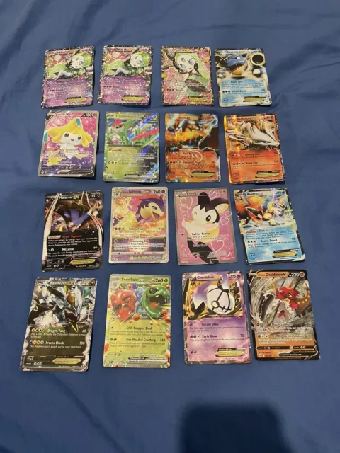 16 Pokemon Cards Bulk Lot Bundle Full Art Rare Tgc Holo Pack Set