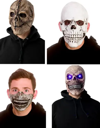 Masque Squelette Halloween Skeletons Déguisement Accessoire Adultes Enfants